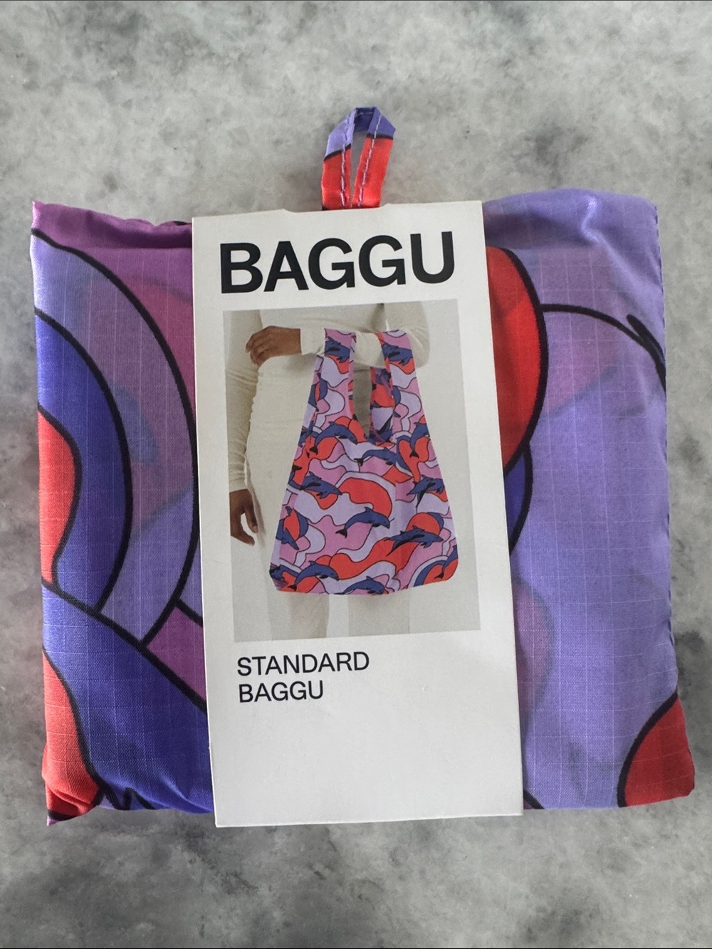 BAGGU Standard Reusable Bag in Dolphins 🐬